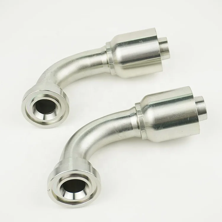 87691-RW Whosale Yellow Color Carbon Steel SAE Flange Heavy Series 90deg 6000 PSI