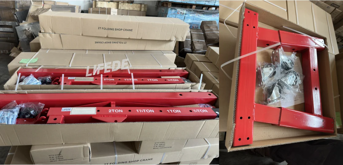 2 Ton Engine Motor Hoist Folding Shop Crane Hydraulic Car Engine Crane Lifting Picker Crane