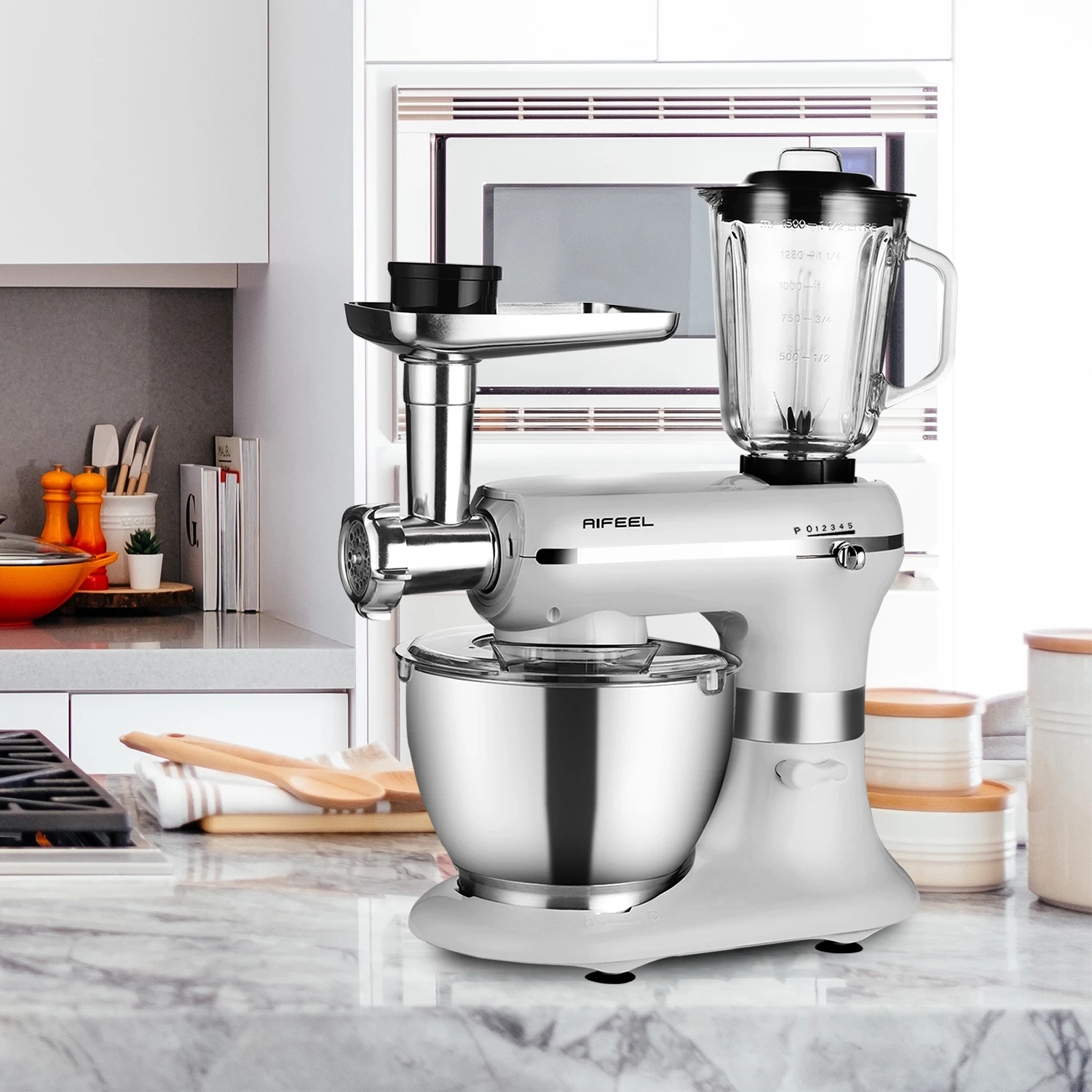 Home kitchen OEM impastatrice aid 6L stainless steel mixing bowl stand food supplier artisan mixer