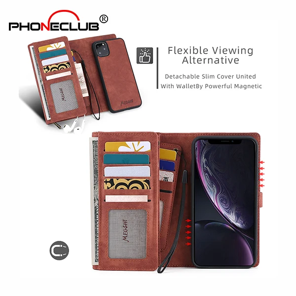 
10e Retro Separation Leather Case A70 Card Flip Cover P20 Wallet Phone Protective Cover For Samsung Note 10 