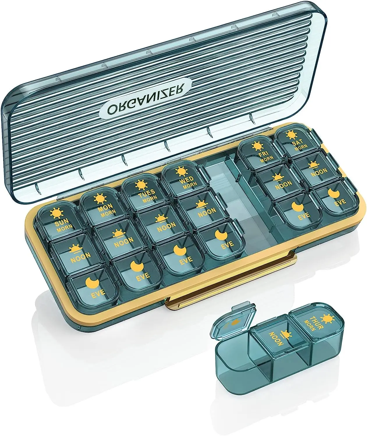 New arrival Quality Pill Box Weekly Medicine Container 3 Times a Day 7 Detachable Pill Case for Home Travel