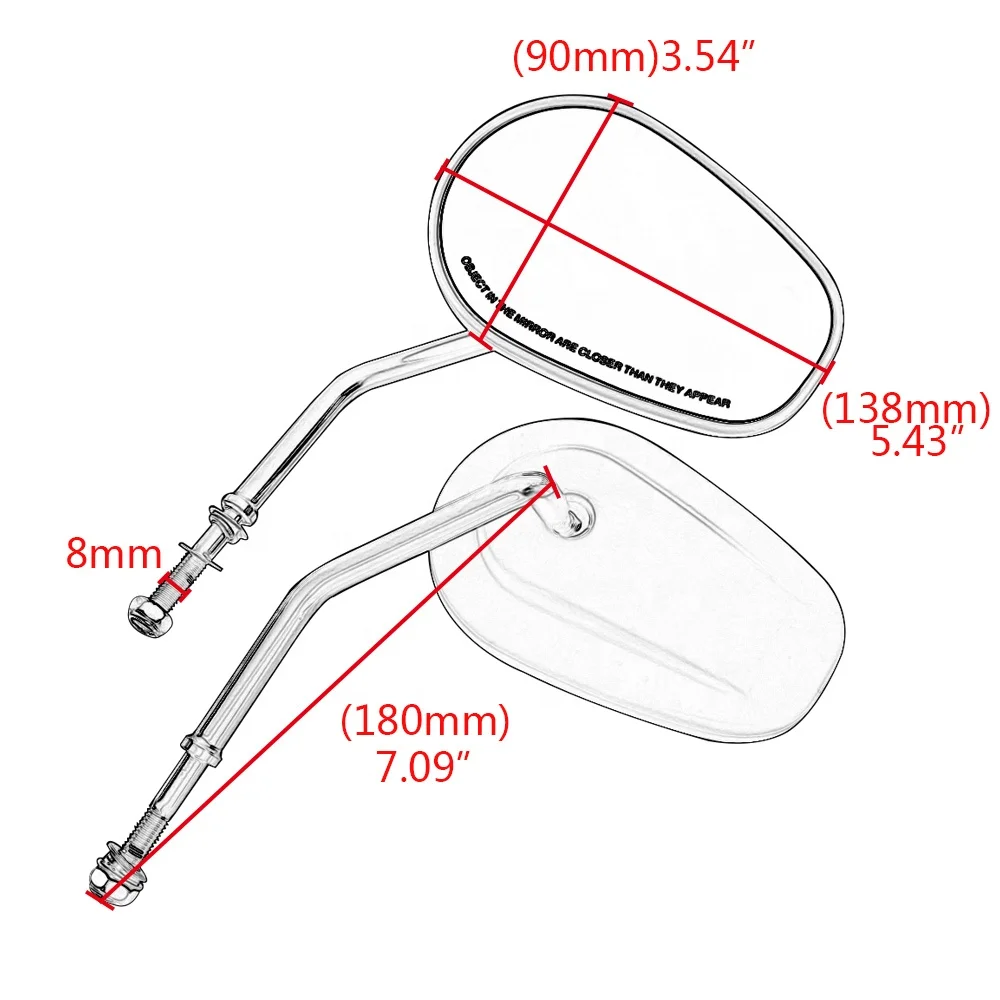 Motorcycle Rear View Side Mirror For Harley Bobber Chopper Touring XL 1200 883 Sportster Fatboy Softail Handlebar Mount Mirrors