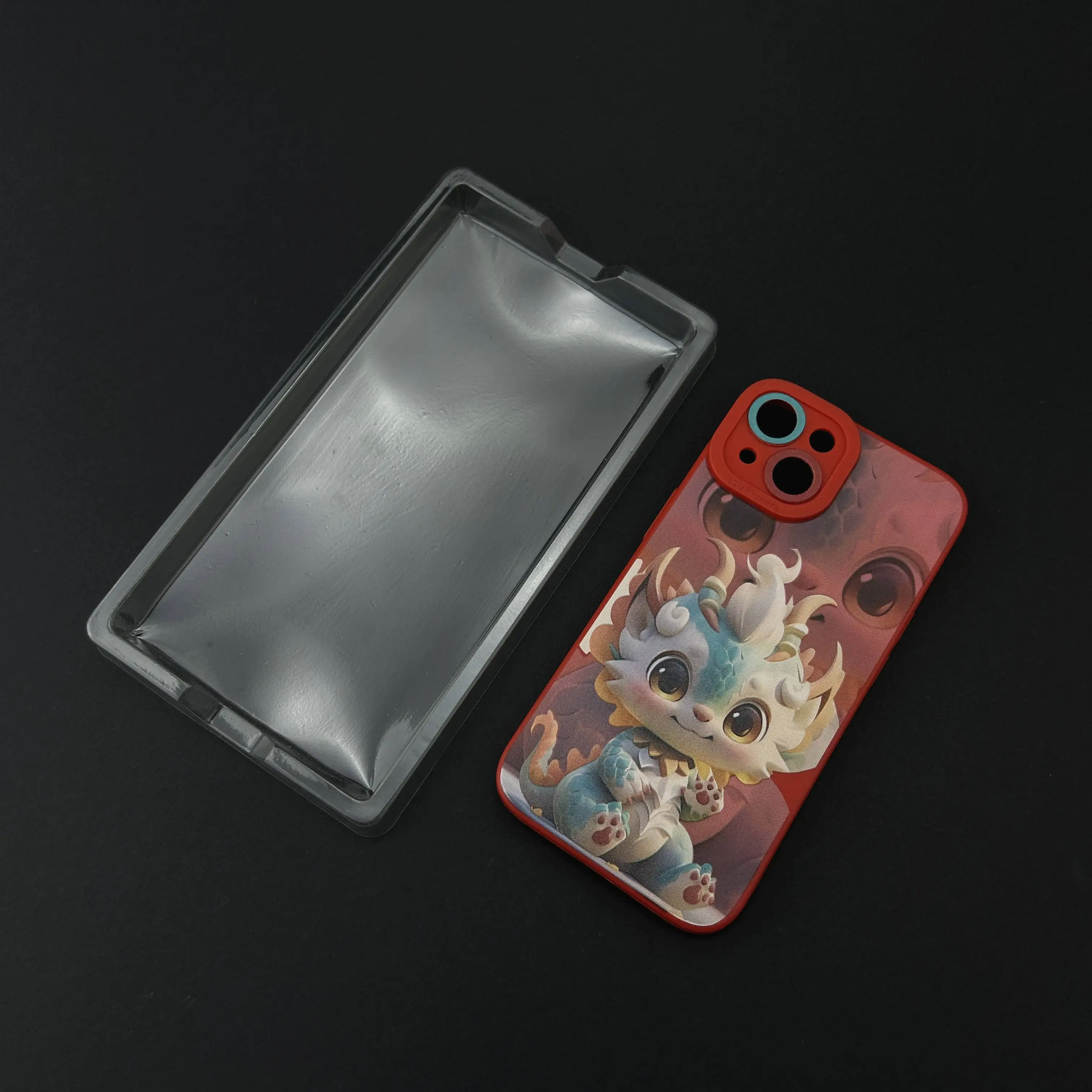 Custom plastic blister tray insert clear for luxury mobile phone case packaging