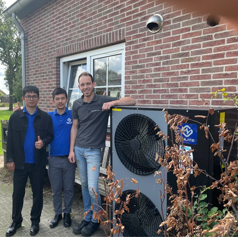 Nulite commercial 30kw 40KW monoblock dc inverter r410a heat pump water heater and heating device