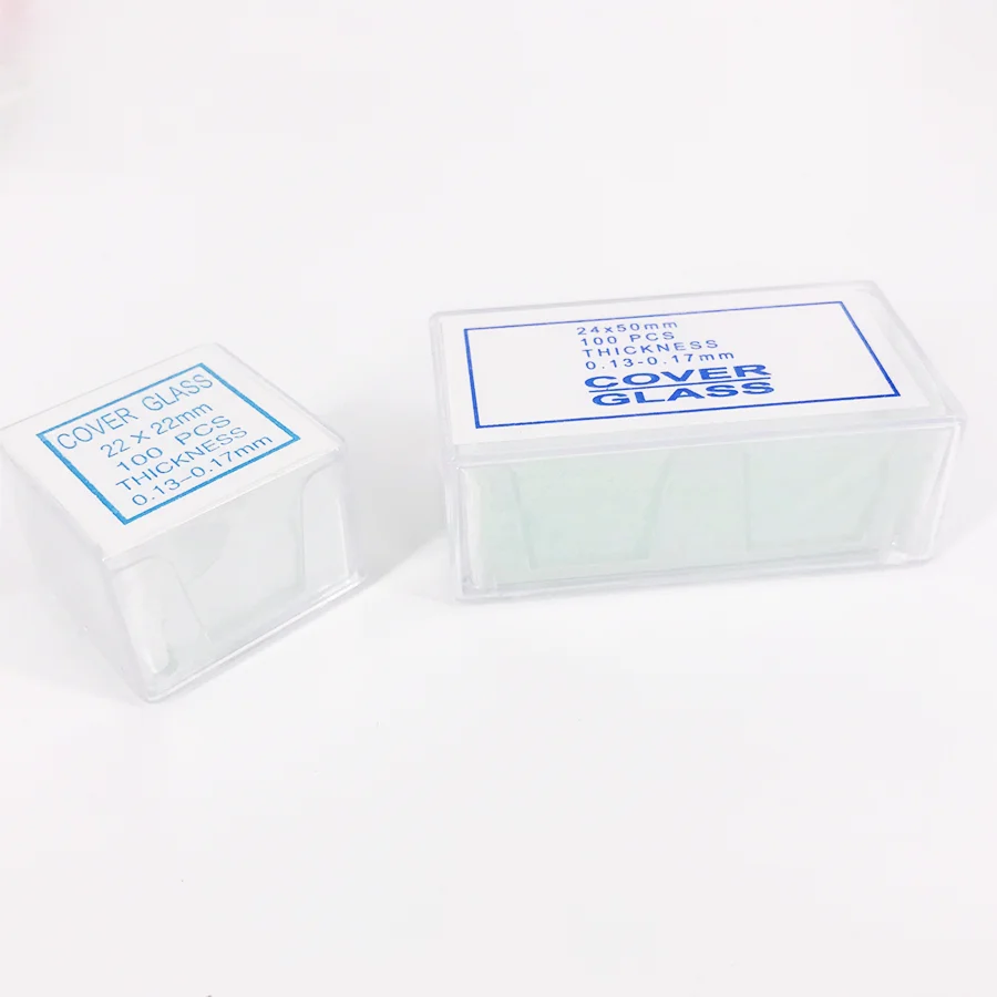 Лабораторная стеклянная посуда 22x22 мм, Защитное стекло для микроскопа