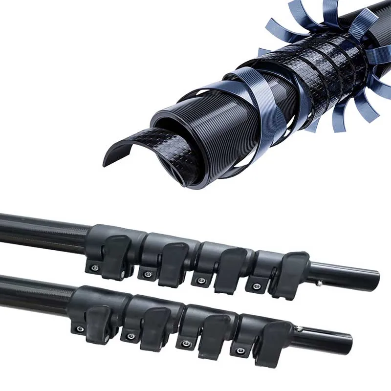 China factory wholesale carbon fiber stretchability Poles 2-8 sections pole for life saving