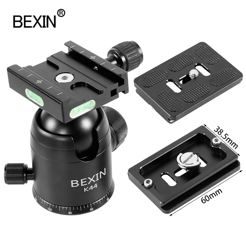 BEXIN Professional Stabilizer Gimbal Tripod Head 360 Degrees Rotatable Panoramic ball head with Plate for DSLR Video Cameras