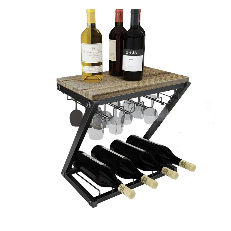 Unique Home Decoration Wall Hanging Metal Wine Rack Beer Bottle Holder