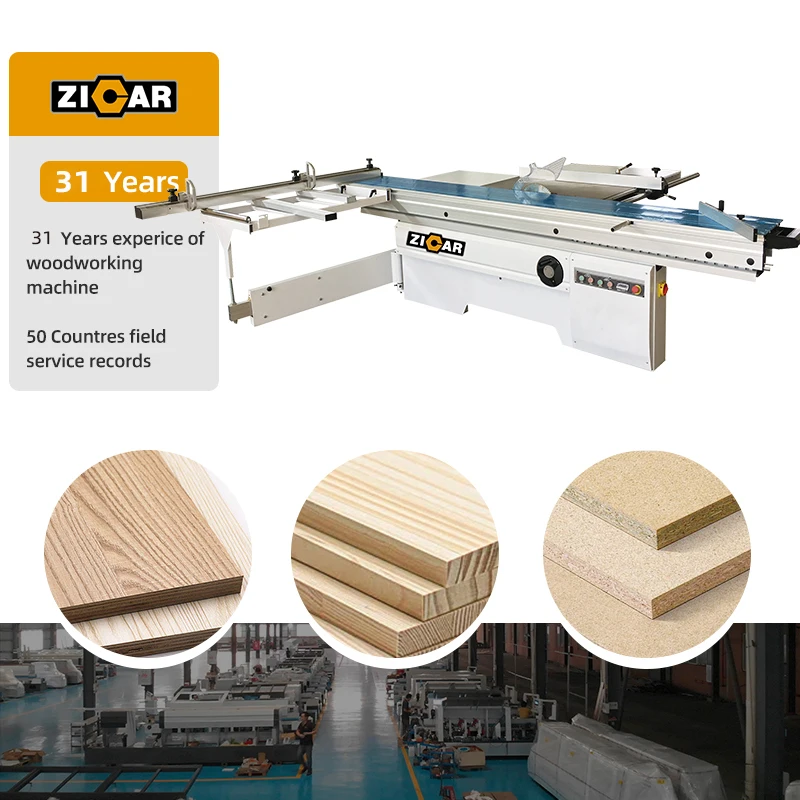 ZICAR 45 90 degree cutting machine precision table panel saw machine industrial table saw for woodworking