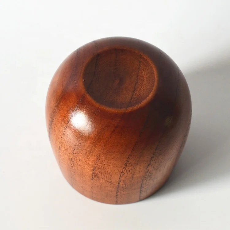 High Quality Handmade Heat-resistant Wooden Coffee Tea Mug Solid Wooden Beer Cup