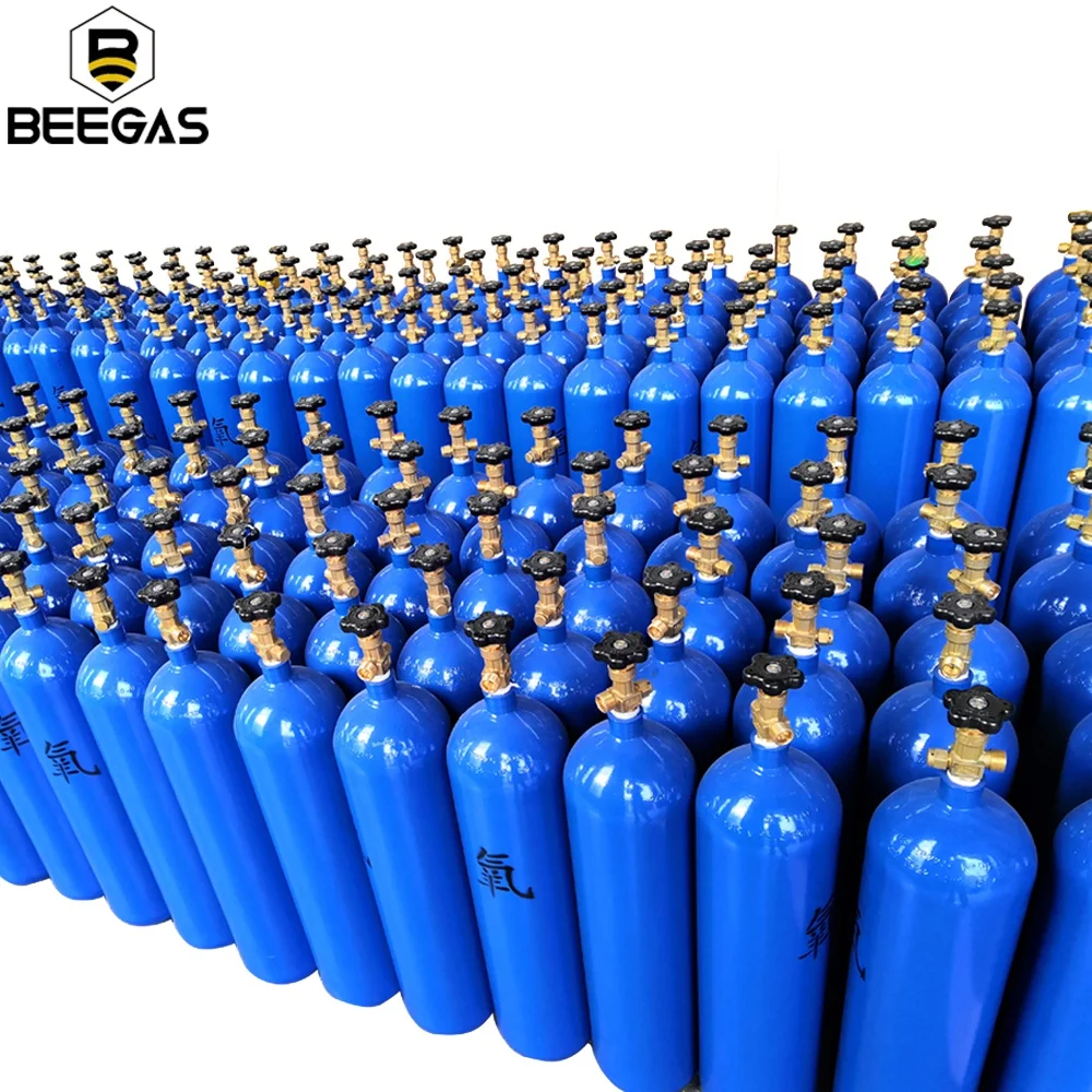 Оптовая цена, медицинский кислородный баллон 10 л 40 л 50 л, 50 фунтов 99.5%, кислород в бутылке