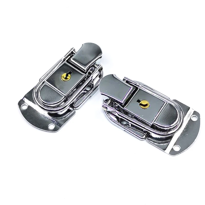 Mild Steel Lock Buckle Latch With Key For Wooden Case Boxes Hardware