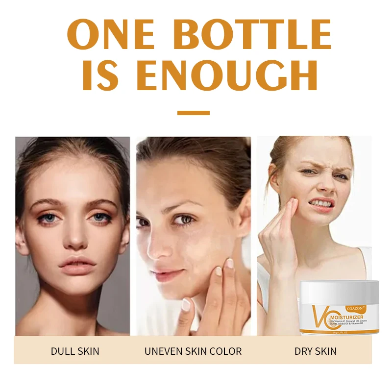 OEM Vitamin C Brightening Whitening Face Cream for Reduces Discoloration face Moisturizer Lotion with Hyaluronic Acid 1.7 oz