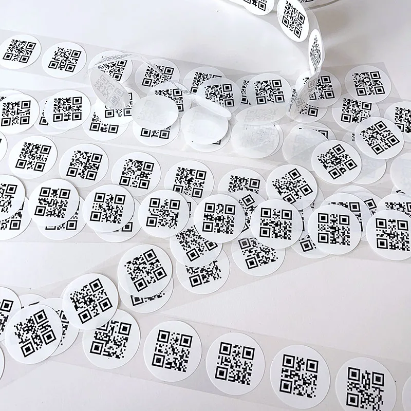 Custom Printing Vinyl Writable White Cooper Paper Sticker Price Barcode Strong Adhesive Label Sticker ROll Manufactory