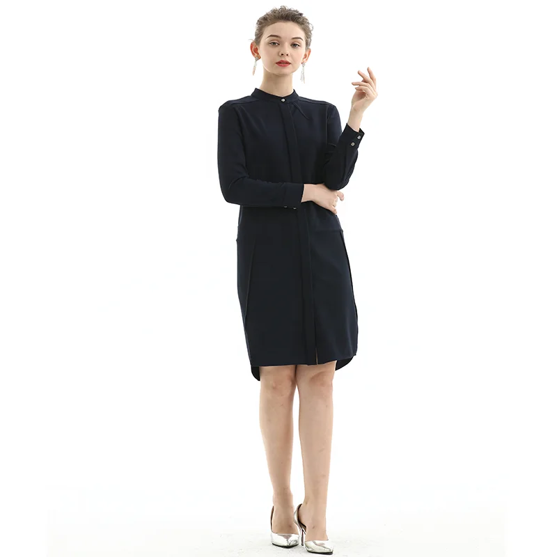 NC053-1 career dresses Fashion Knee-length Evening Casual Girls Women Long Office Dresses
