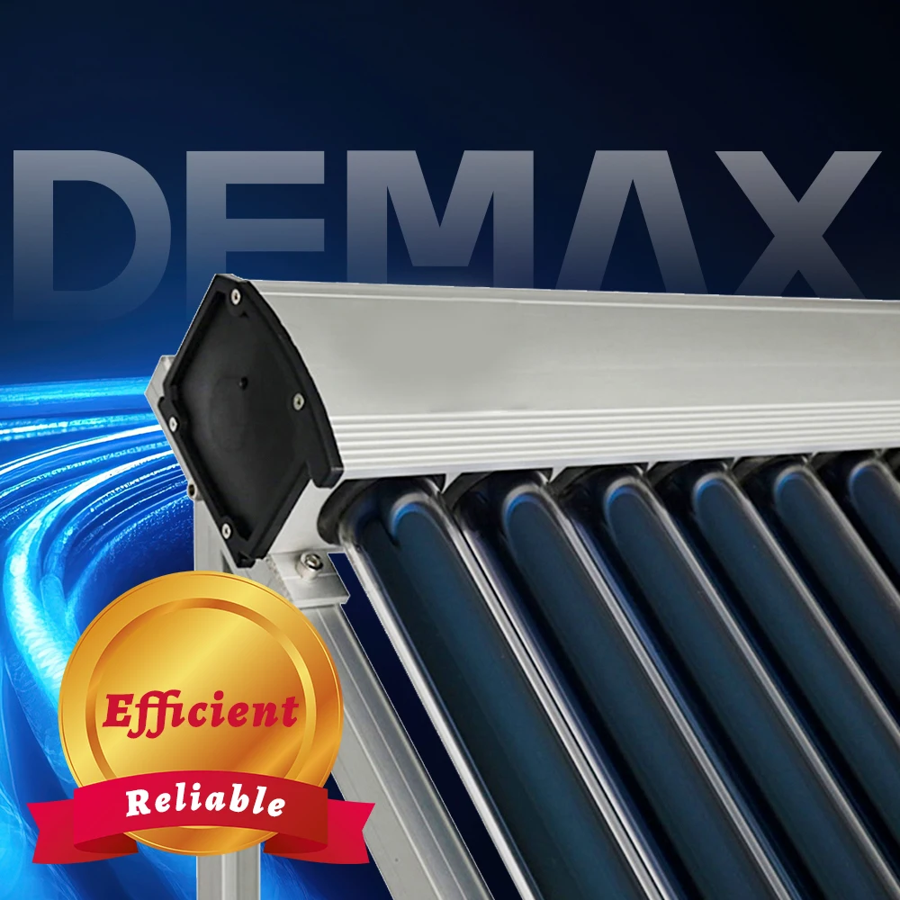 Vacuum tube heat pipe solar collector with inlet and outlet in the bottom of manifold