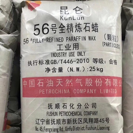 Manufacturer Parafin Wax price 50kg bag Fully Refined kunlun 58 Paraffin Wax