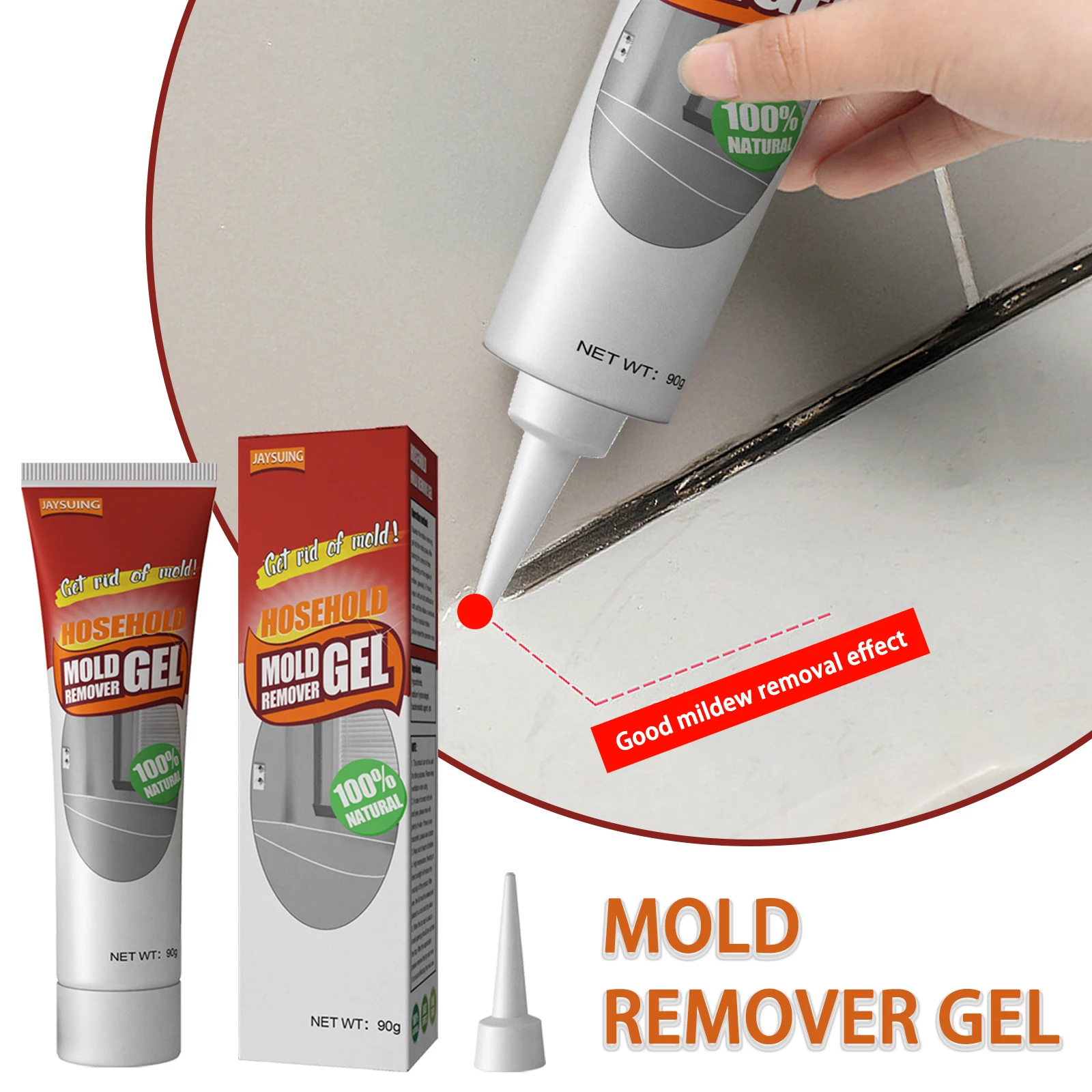 Jaysuing Household Mold Remover Gel Mildew Cleaning Agent Furniture Tile Removal Gel Cleaner Home Mold Remover Gel