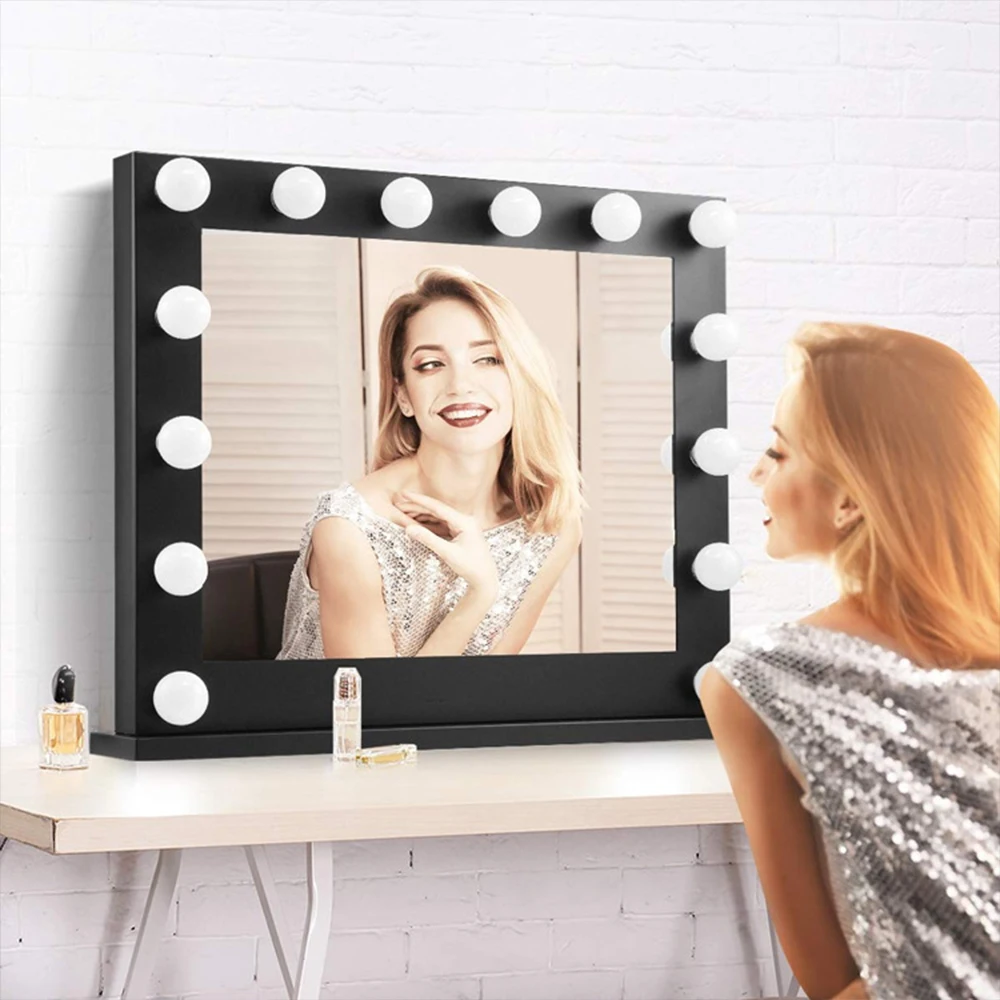 Vanity Light Cosmetic Mirror 18 Bulbs Smart Illuminated Hollywood Led Light Makeup Vanity Mirror
