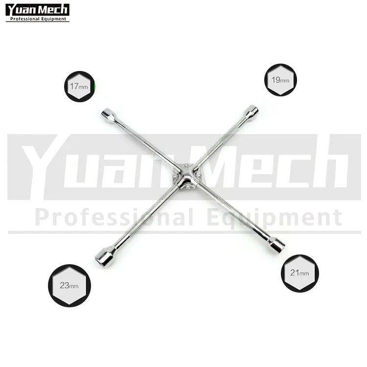 Various Specifications Automobile Car Repair Lug Nut Four Way Socket Multi Cross Tool Wrench