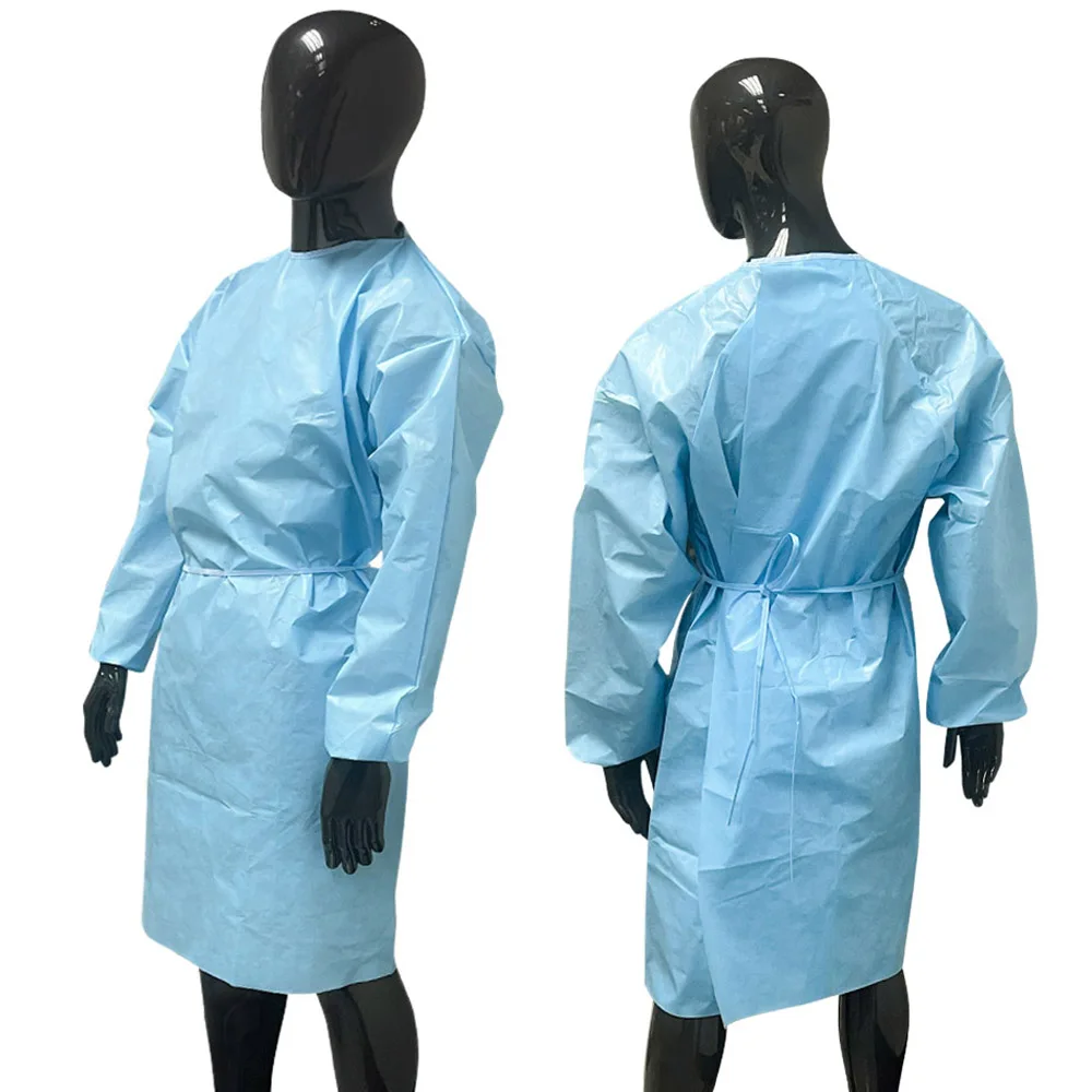 Made In China Non Woven Water Proof Disposable Clothing White Level 1 Aami Gown For Adult