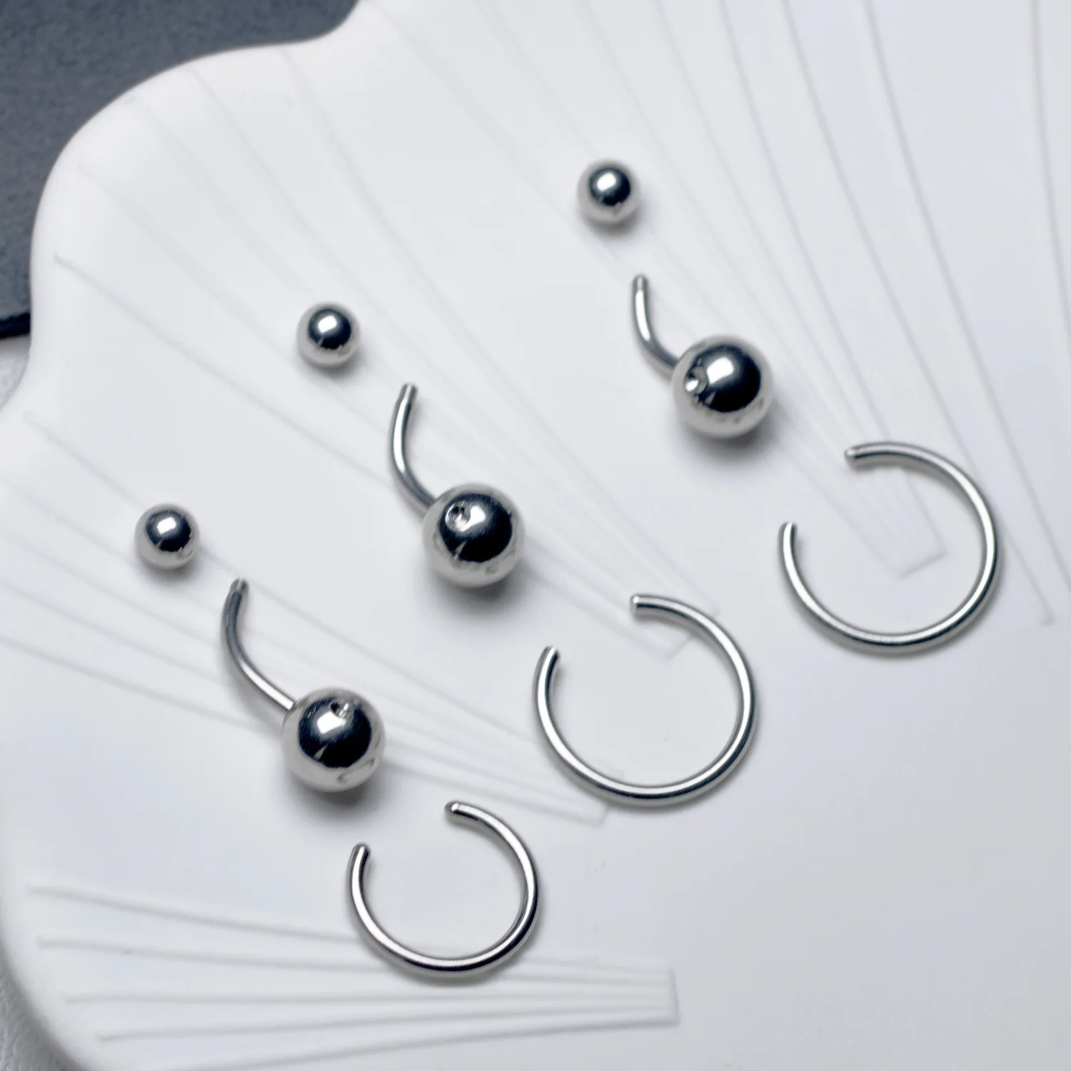 Fashion Titanium Handmade Custom Name Navel Belly Button Nose Piercing Stone Ring Chain Stainless Steel Body Jewelry /