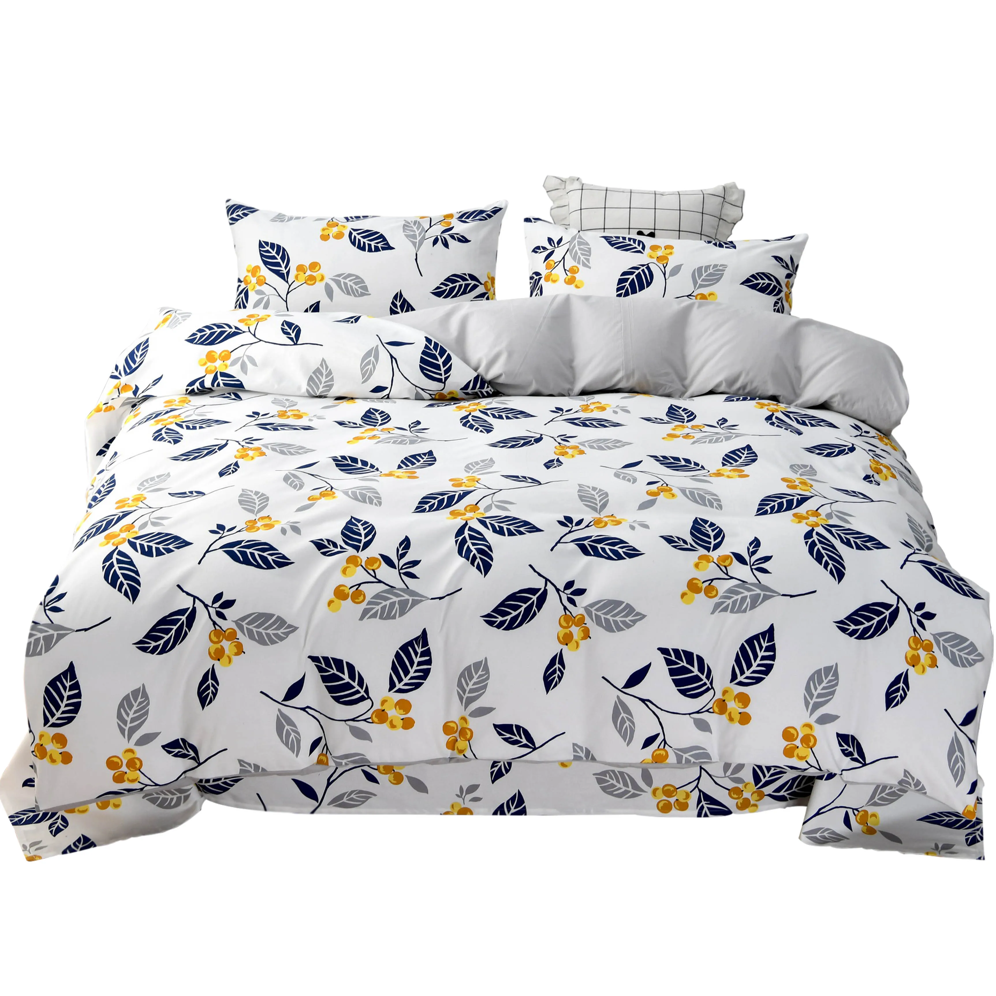 Производитель, оптовая цена, двуспальная кровать, экологически чистый комплект постельного белья из 100% хлопка и холста, пододеяльник