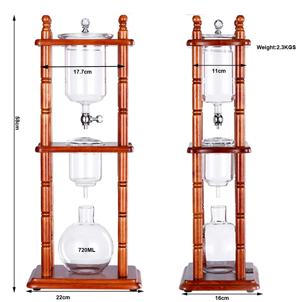 Well design handmade high borosilicate glass cold brew drip coffee maker cold drip coffee maker