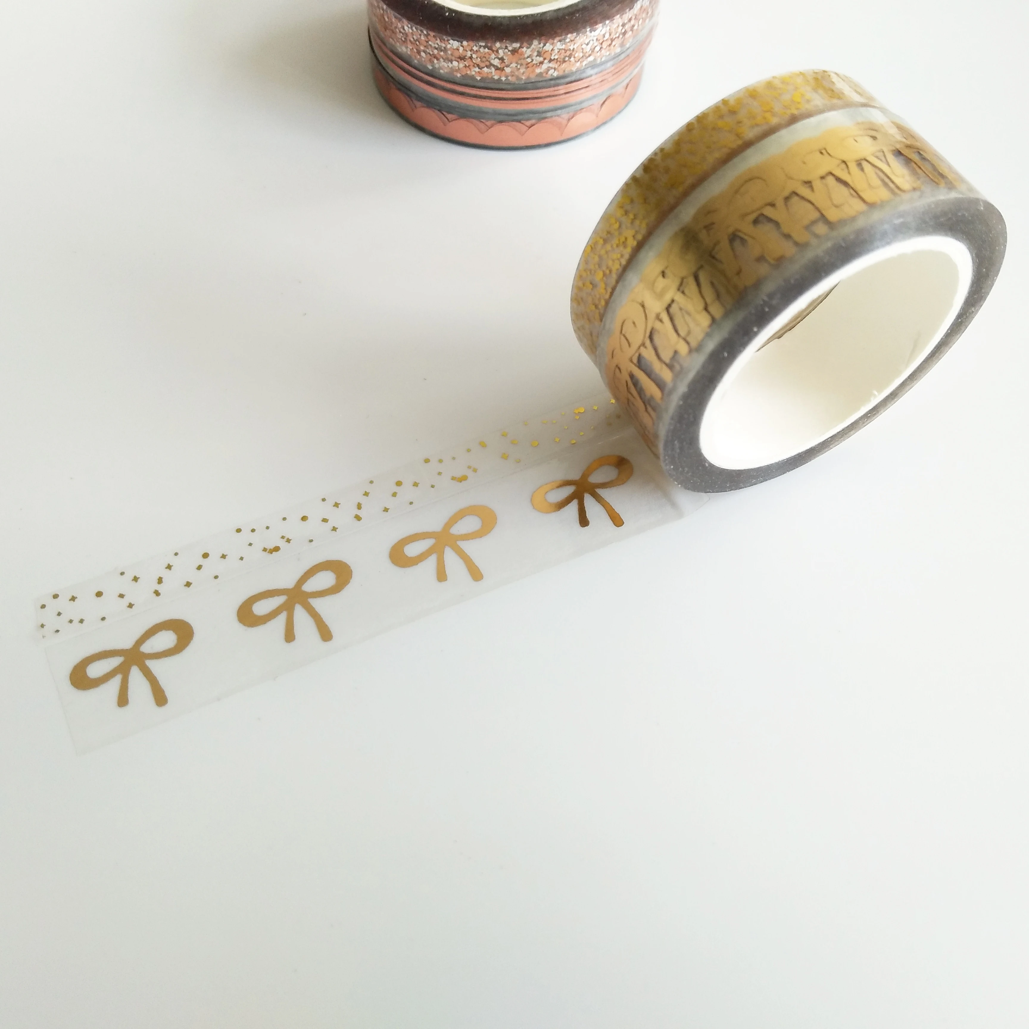 DIY craft glitter adhesive tapes for gift packing