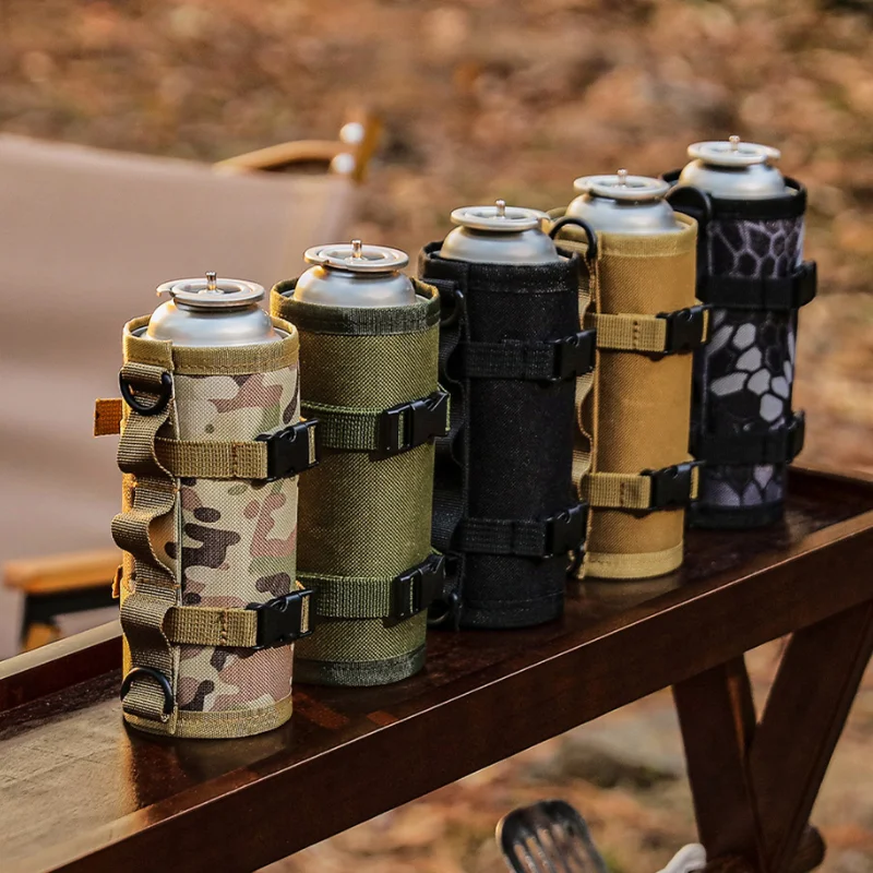 1000D Tear Resistant Waterproof Camouflage Oxford Cloth Gas Cylinder Tank Cover 450G Gas Canister Cover Protector