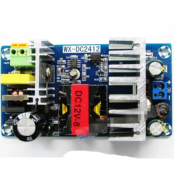 Dual Output AC Converter 110v 220v to DC 12V 8A 5V 1A 100W Switching Power Supply Board power source Module
