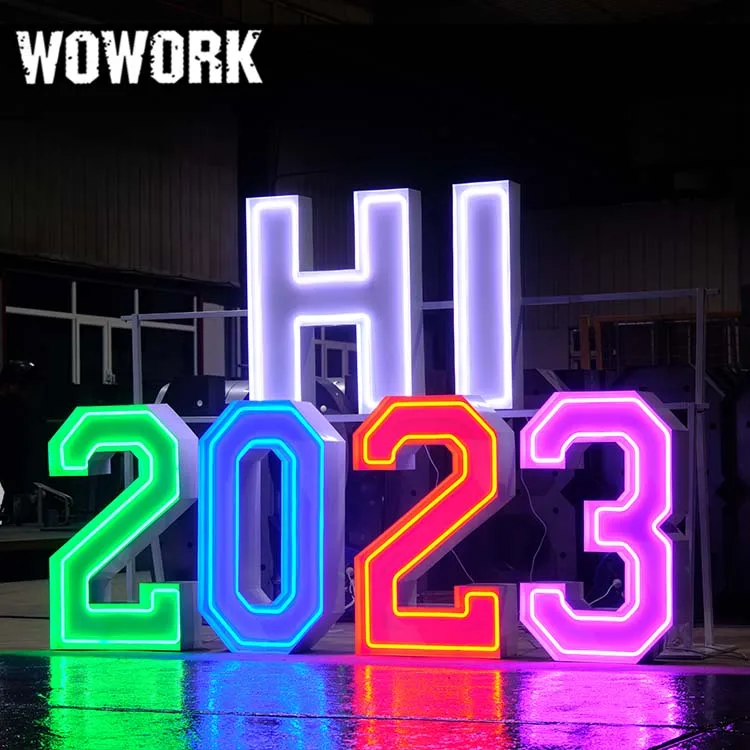 WOWORK Оптовая 4 фута стопы с номерами букв подставкой на верхней части штабелируемой полки для украшения вечеринки