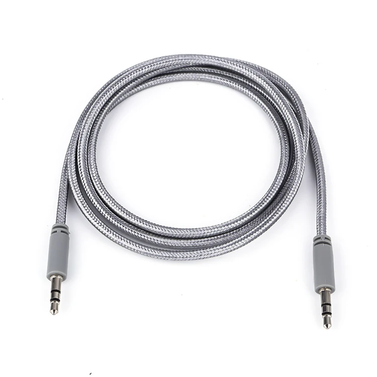 
hot selling high quality nickel-plated 3.5mm jack stereo male to male audio aux cable 1m 