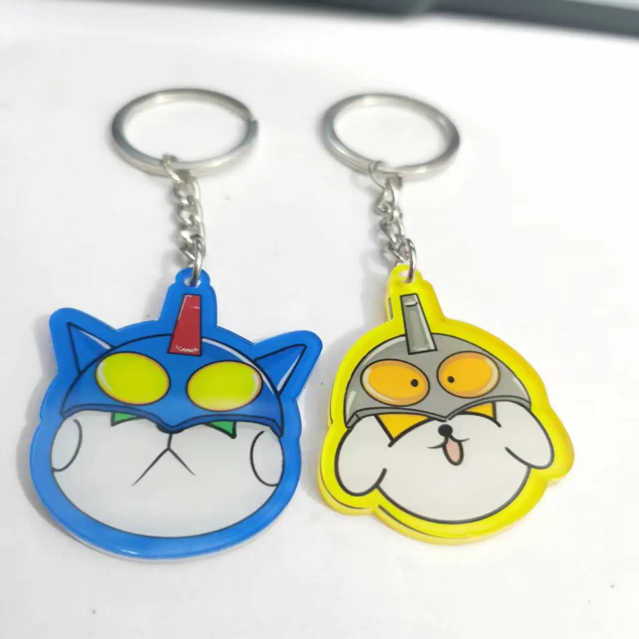 Custom printed clear frosted double sided acrylic keychain manufacturer