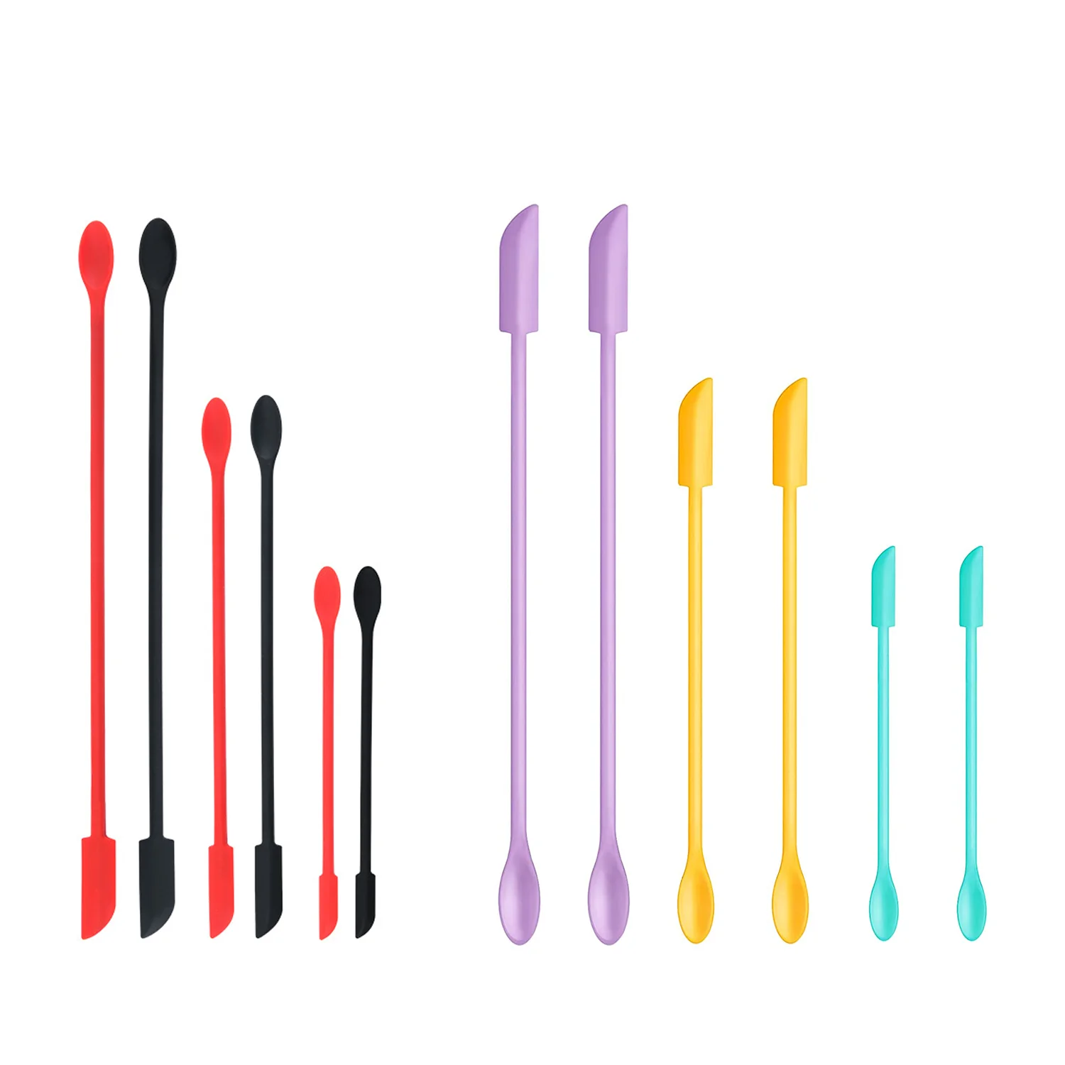 2024 New Arrival Double Sided Silicone Spatula Set Mini Jar Scrapers Small Silicone Spoon Spatula