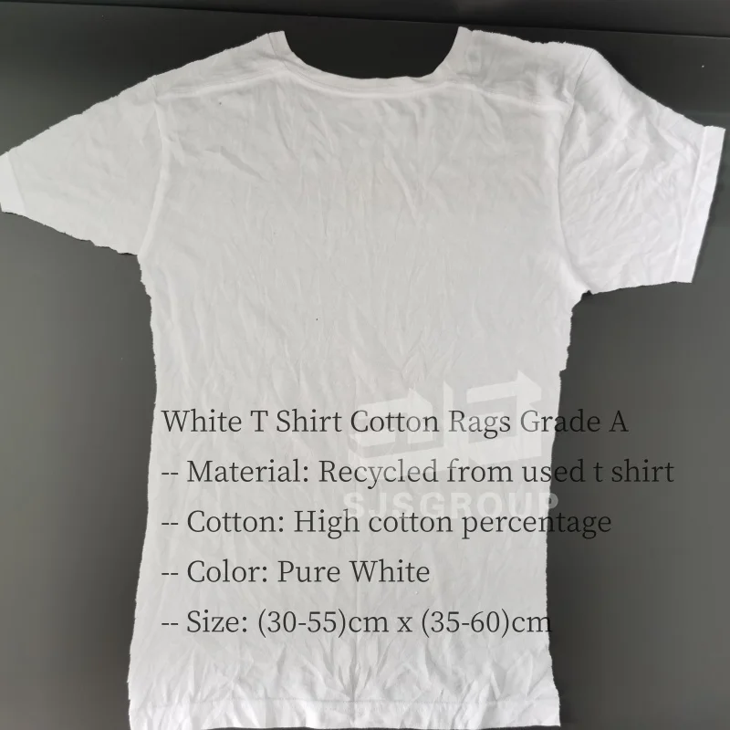 Industrial Trapo Waste White Wiping Used Rags Cloth Cut Reused T-Shirtrags Wipers Industrial Cleaning Rags 10kg