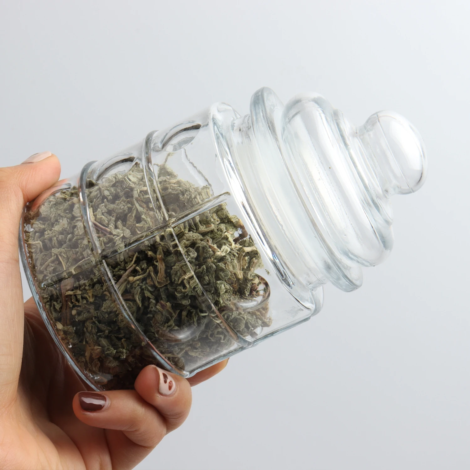 280ml airtight glass spice nuts food storage jars glass seal pot with glass lid