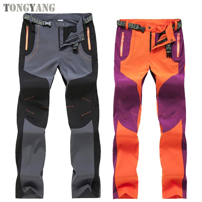 TONGYANG Summer Quick Dry Waterproof Breathable Hiking Pants Women Men Unisex Outdoor Pants Camping Tactical Trekking Trousers