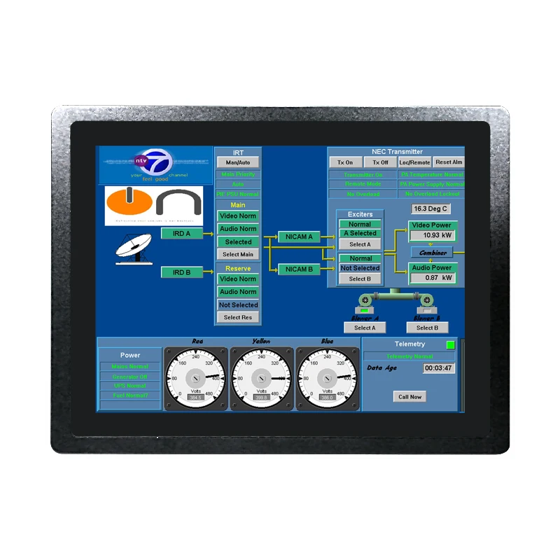 Customized 12.1 inch solid fanless mini industrial control tablet integrated touch screen panel Pc