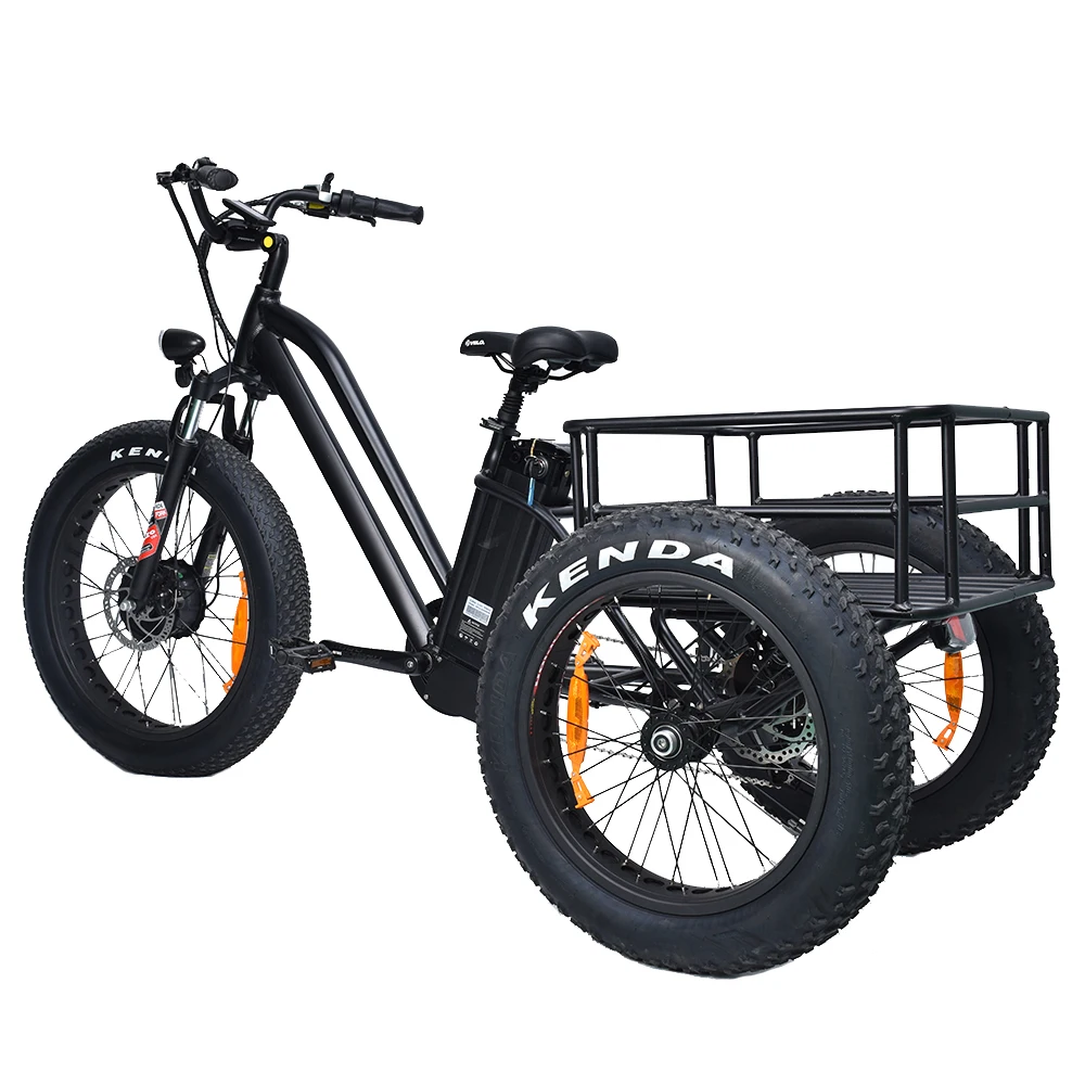 Factory Supply Three Wheel Electric Bike Bicycle 48v 500w Drive Motor Freight Electric Bicycles