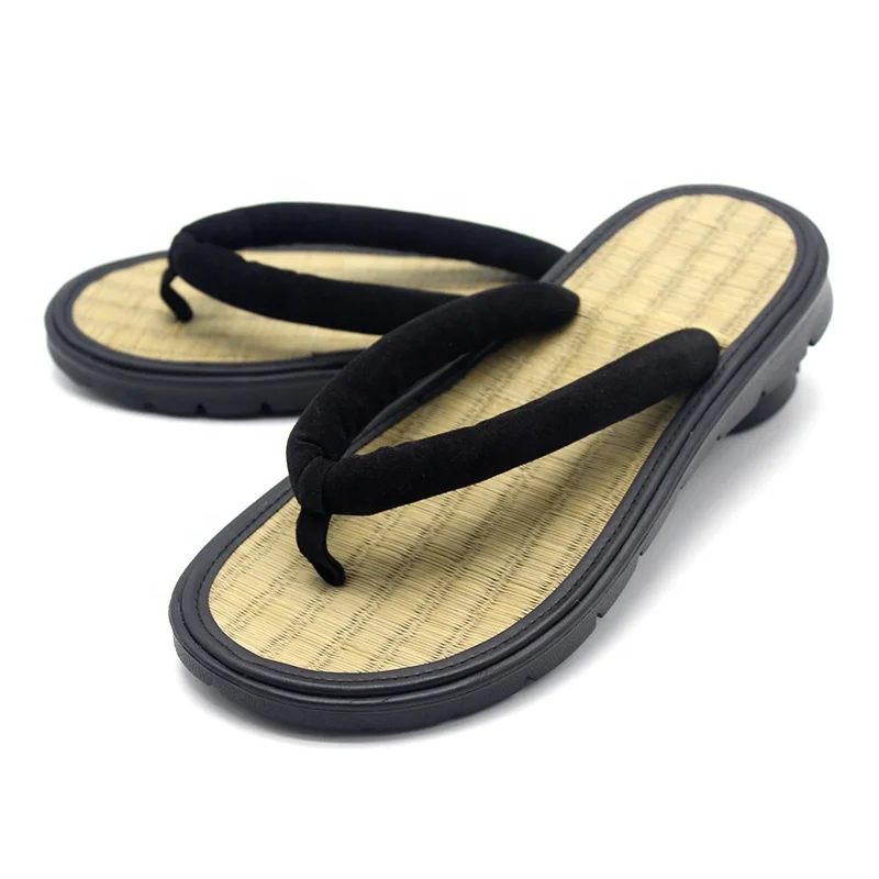 High Quality 5mm Eva Bamboo Spa Slippers Biodegradable Handmade Hotel Beach Sandals 7 Days 36-46# grass flip flops