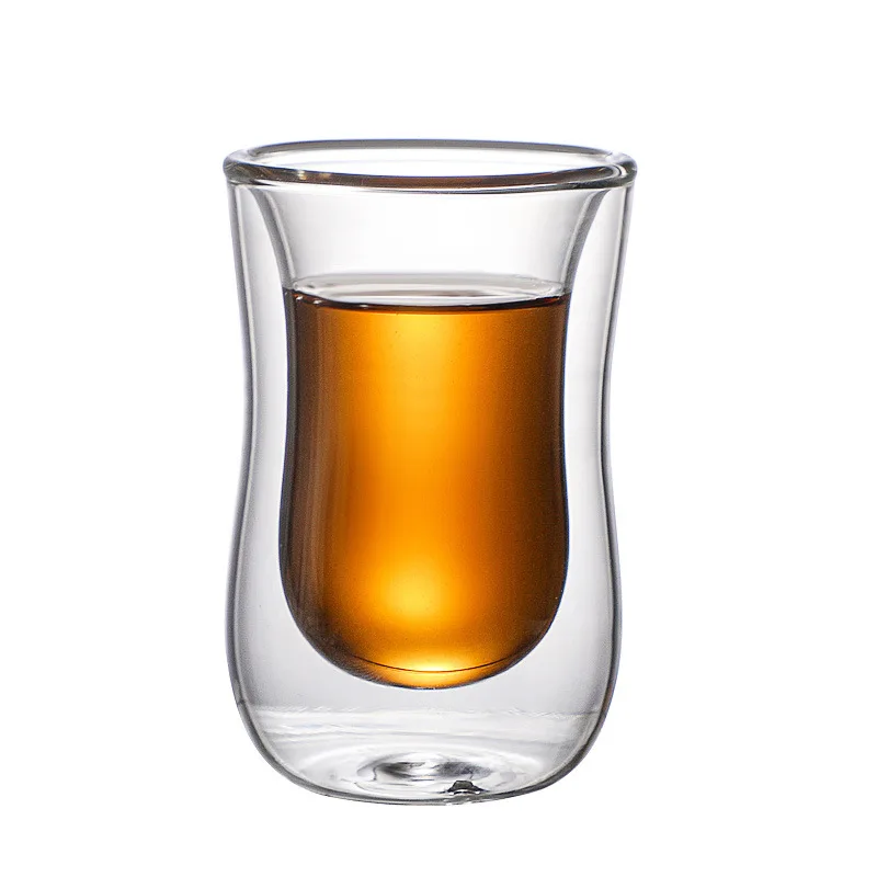 2021 modern small clear double wall insulated turkish tea coffee cups