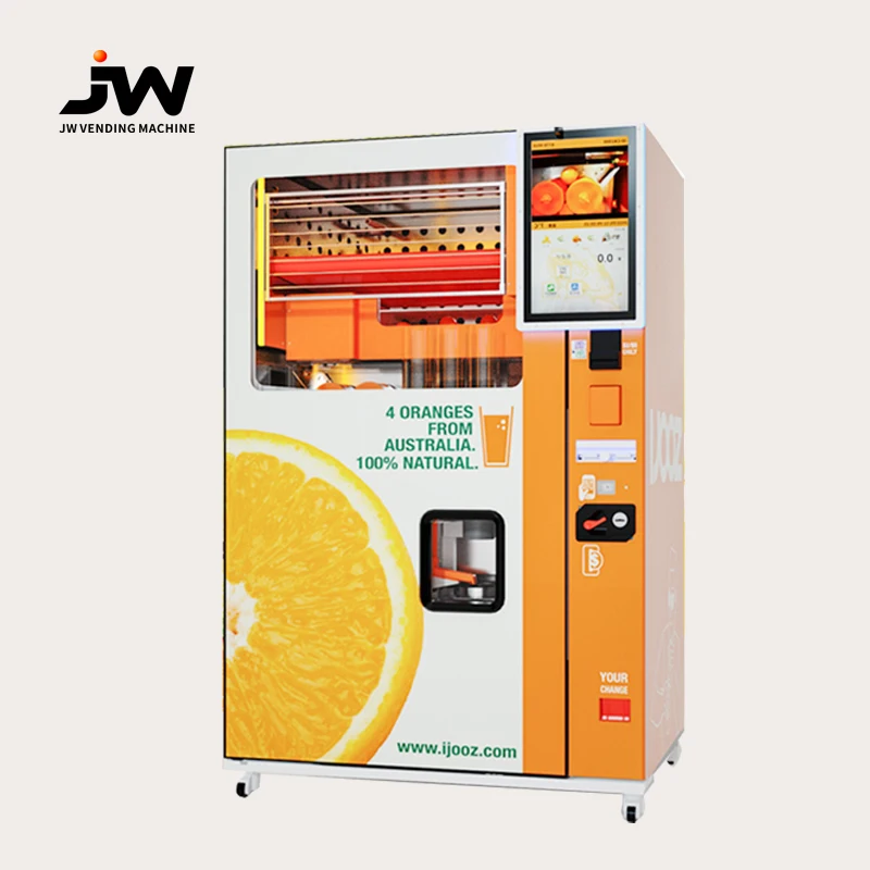 Wholesale Made In China Fresh Sweet Orange Juice Vending Machine New Arrival Orange Juice Vending Machine with Bill Card Reader