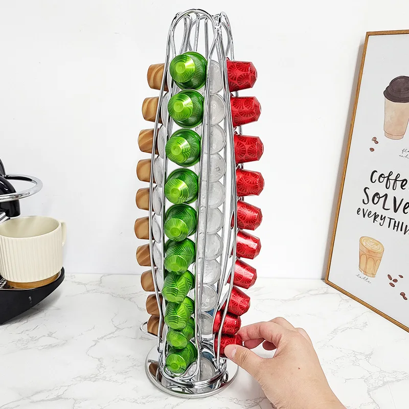 Hot Selling Coffee Capsule Storage Rack Display Rack 40 Nespresso Rotatable Capsule Rack