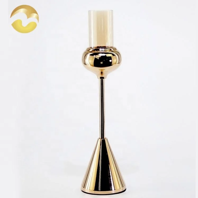 China manufacturer glass decorative candle holder stand set