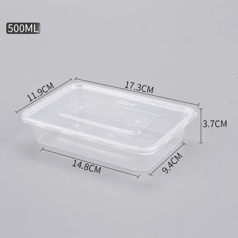 Wholesale 100% biodegradable takeaway tableware 500ml square disposable bento lunch boxes