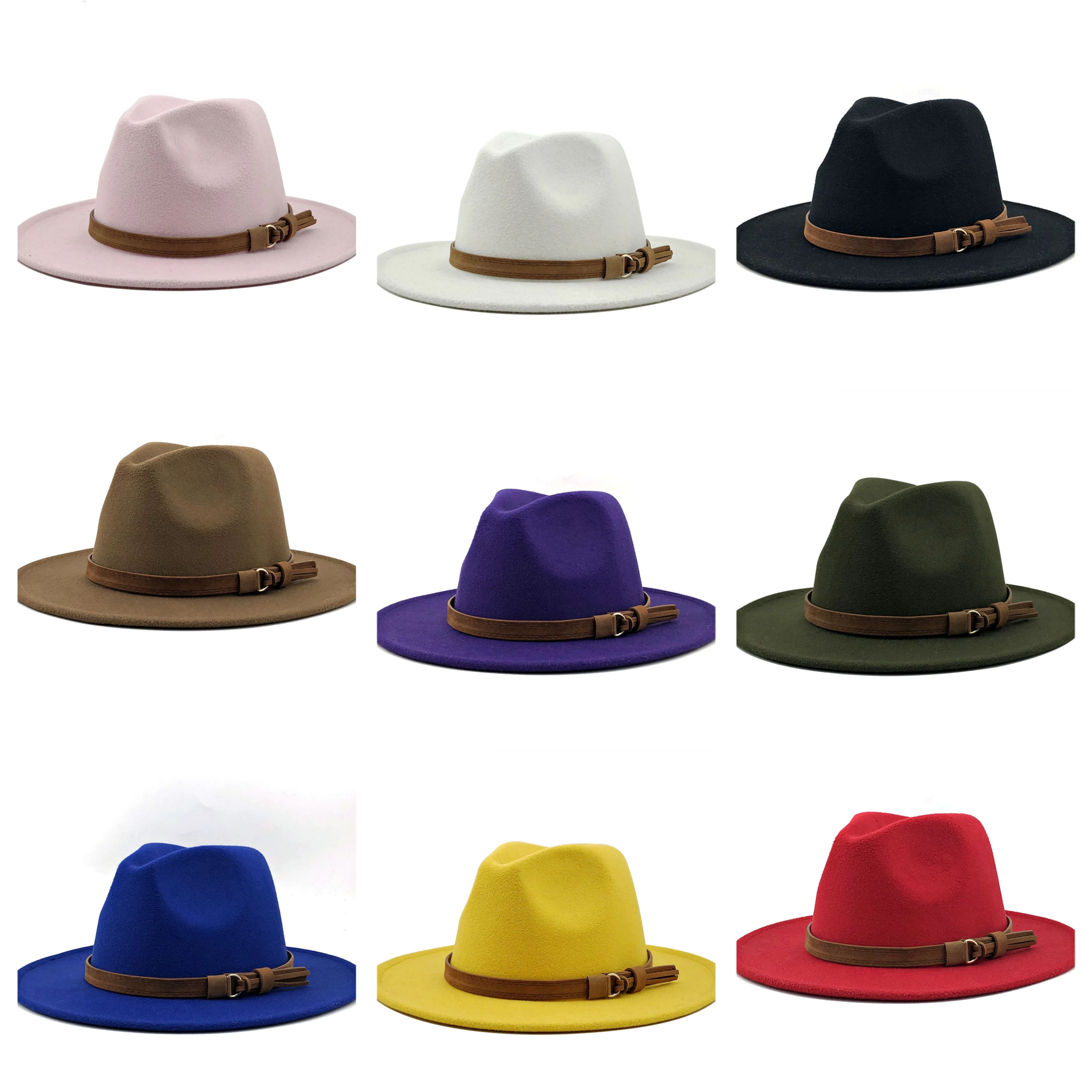  2021 Новая мода 17 видов цветов в сток Fedora шляпы Роскошные вечерние музыкального фестиваля мягкая фетровая