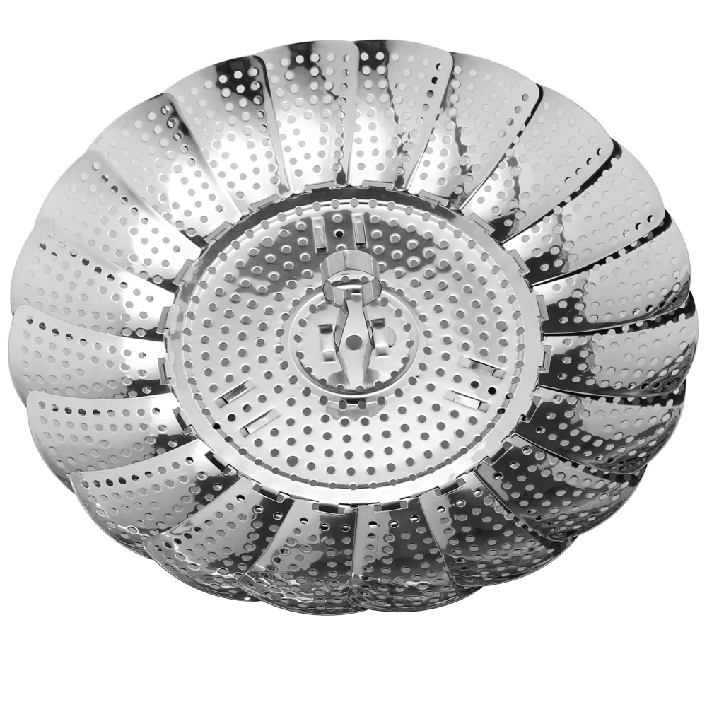 Stainless steel folding steamer filter plate telescopic lotus folding fruit and vegetable plate