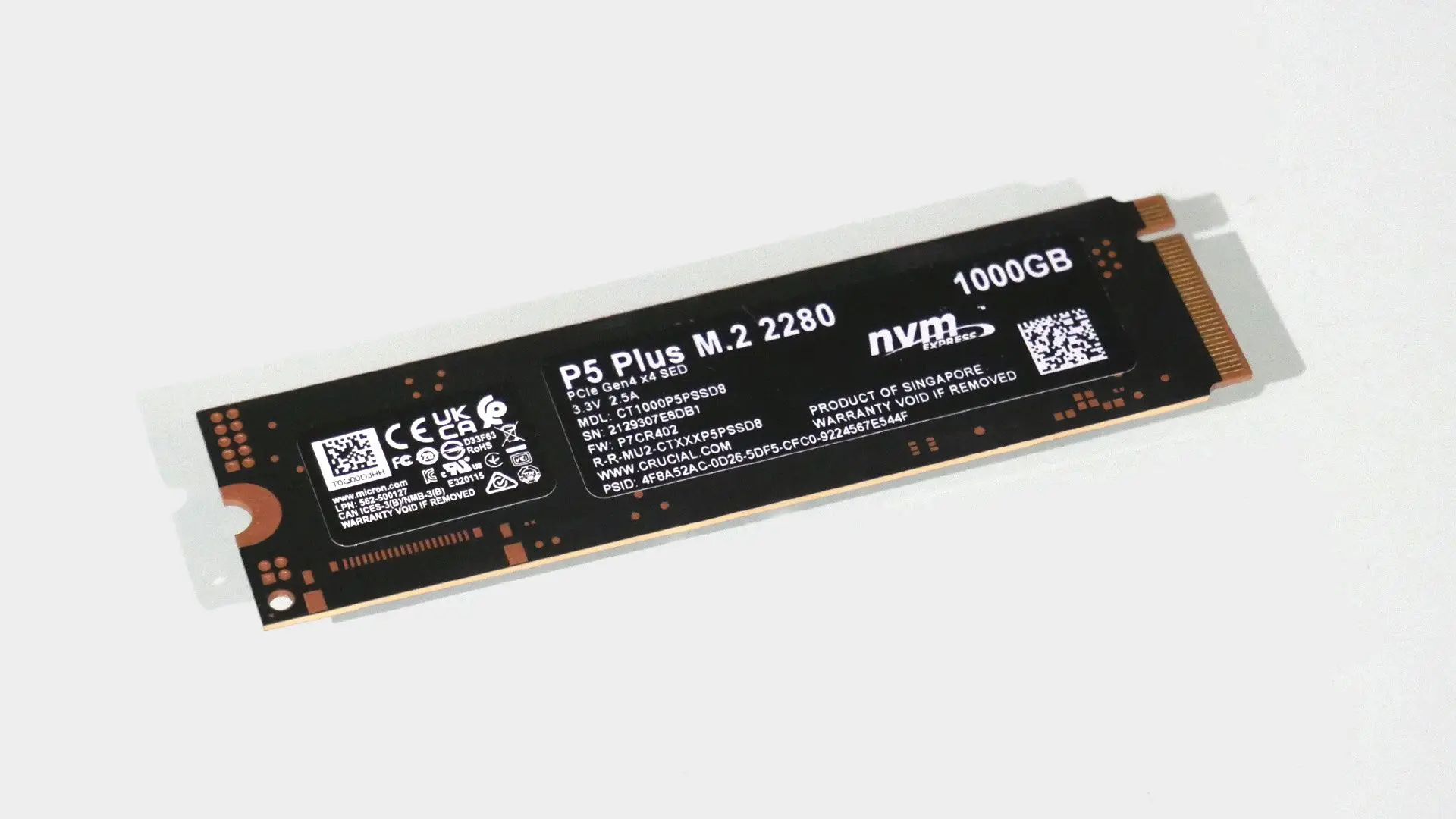 Crucial P5 Plus Micron P5 Plus 500G/1T/2T M.2 2280 NVME4.0 PS5 Up to 6600 MB/s / 5000 MB/s NVMe SSD
