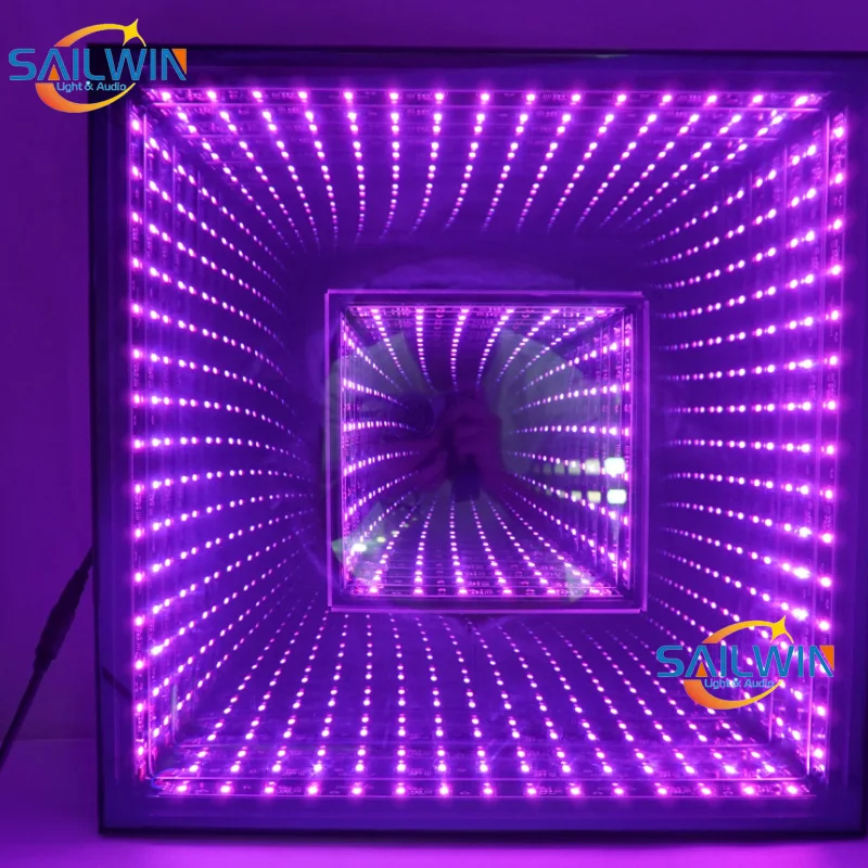 Wedding Portable 3D Abyss LED Interactive Dance Floor Light Infinity Mirror Wired LED Dance Floor